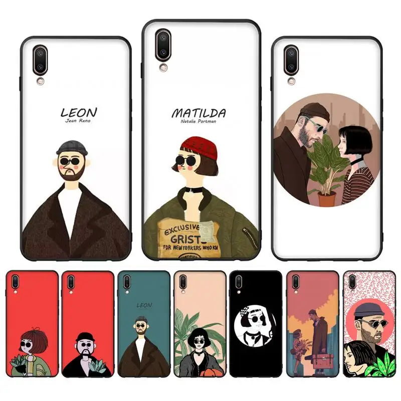 

Cute Killer Leon Uncle Girl Phone Case Case For Oppo Reno Realme C3 6Pro Cover For vivo Y91C Y17 Y19