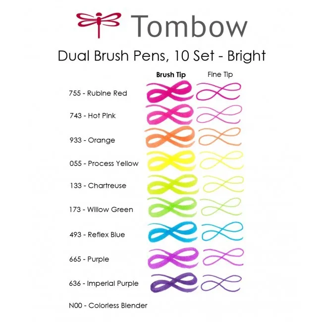 TOMBOW Япония 96 цветов Двойные головки Художественный набор кистей ручка маркер профессиональная водный маркер ручка живопись поставки