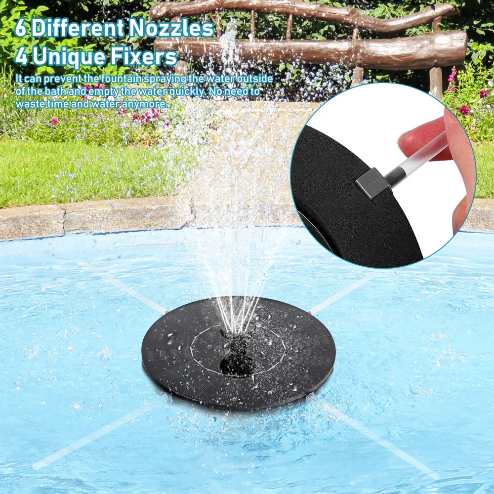 Yardwe солнечные насос фонтана плавающий фонтан для шланг полива огорода двора