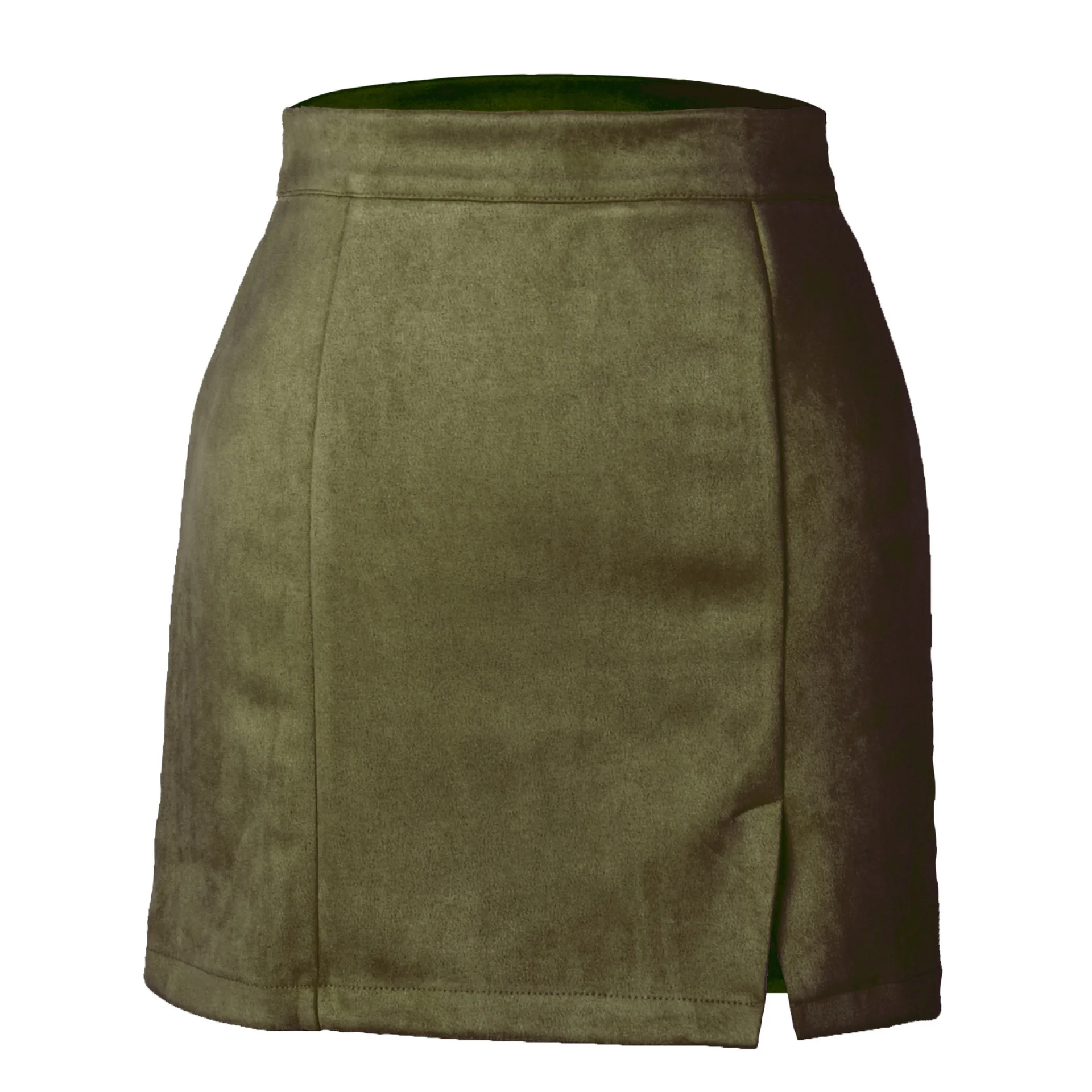 

Free Shipping Women'S Winter Skirts Leopard Print Knee-Lengt High Waist Women'S Skirt Zipper Women Skirt Solid Color Black Skirt