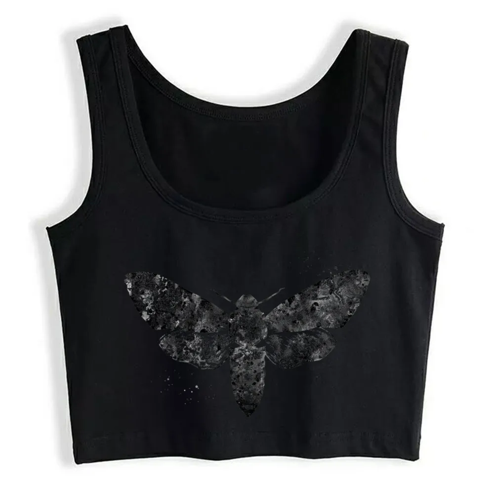 

Crop Top Women Death's Head Harajuku Tank Top Women Vintage Women Clothes