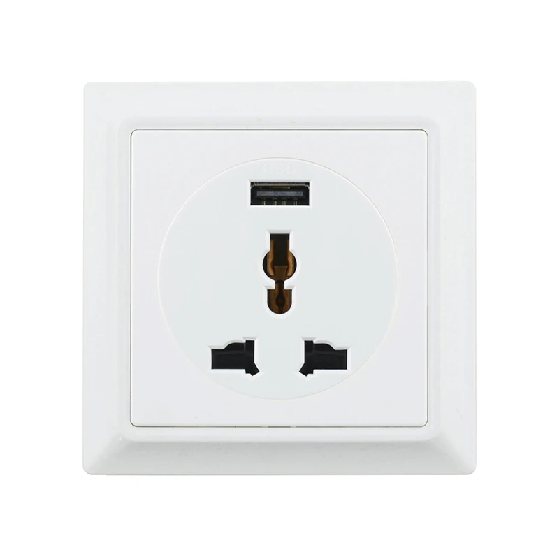 

Avoir Universal UK IRL MYS SGP Standard Plug Socket USB Charging Port Wall Power Outlet Outlet Plastic Retro Panel