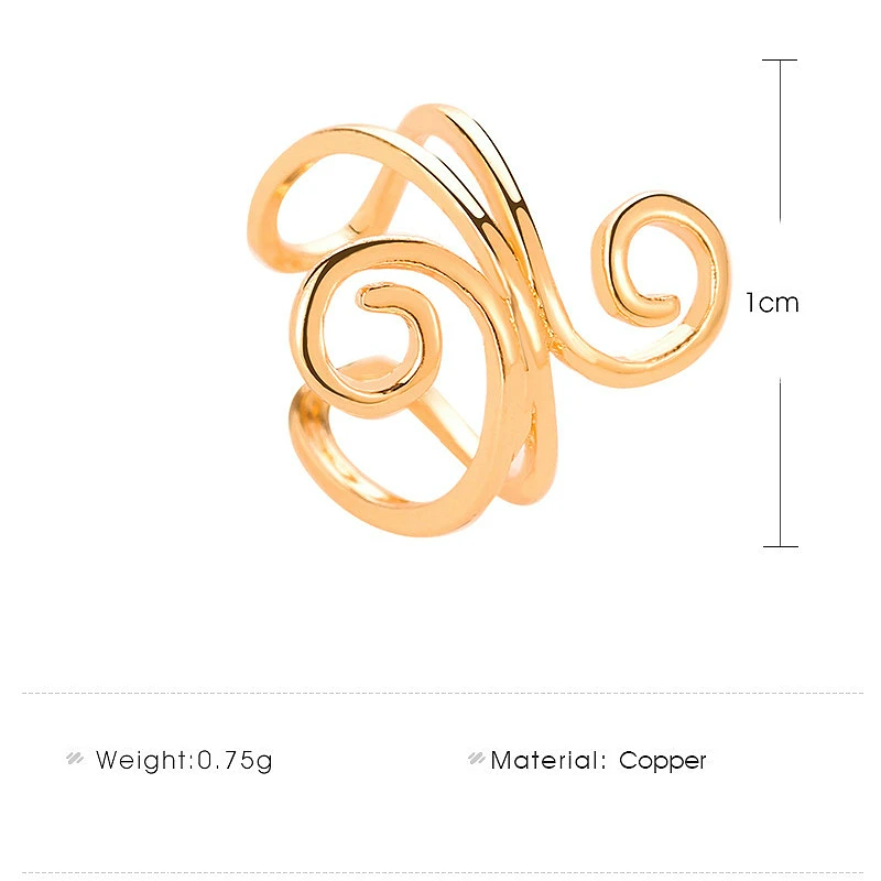 

Geometric U-shaped Ear Cuffs Gold Color Aesthetic Ear Clip Earrings 2020 Fashion Design Without Piercing Earrings For Women