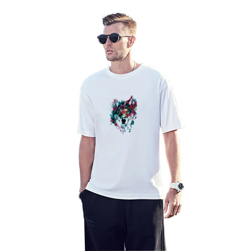 Красочные волк Переводные патчи для одежды бесплатная доставка винил