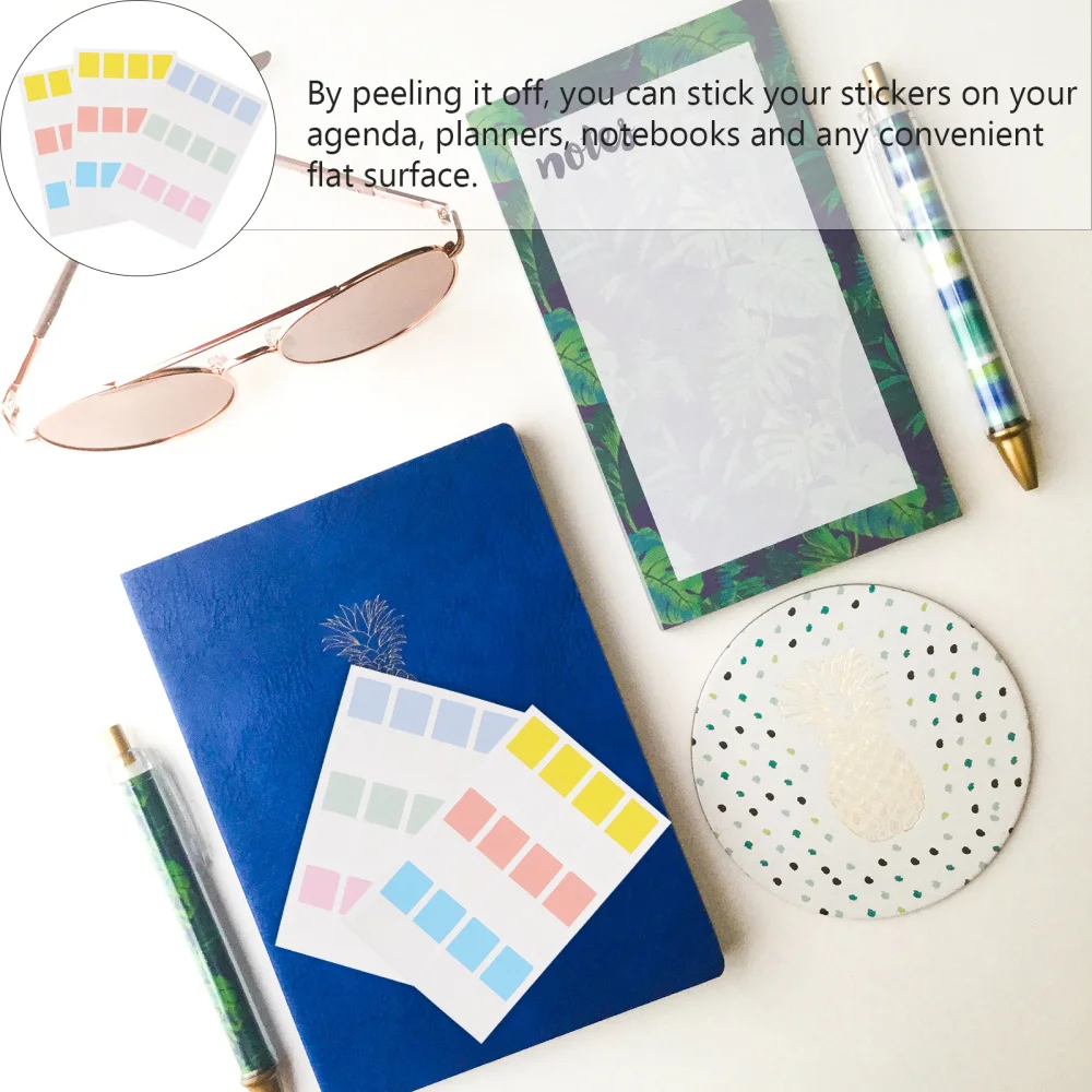 

3 Sets Tab Fluorescent Book Sticker Office Memo Sticker Student Stationery