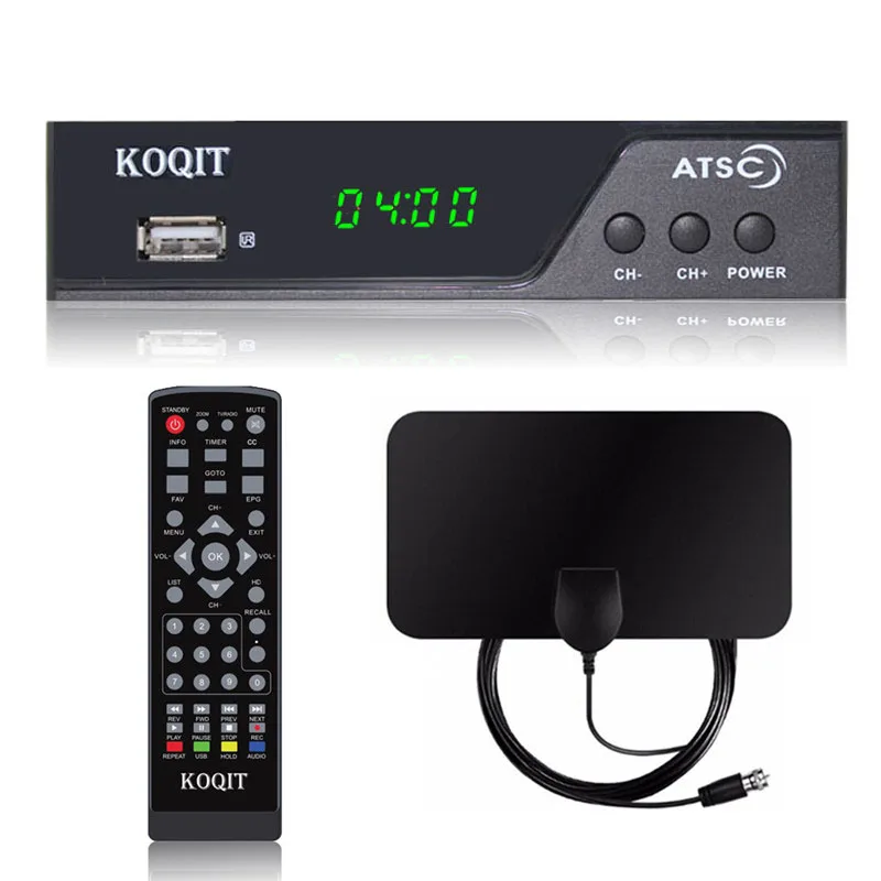 США 1080P HDMI ATSC цифровой конвертер коробка наземный коаксиальный кабель чистый Qam аналоговый ТВ приемник HDTV телеприставка