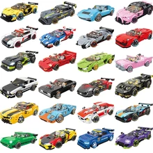 Speed Champions F8 Senna WRC Sports Racing Car Sticker MOC Figures Model Classic Rally Racers Vehicle Kit Set Toys For Kids Gift