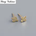 Ying Vahine 100% 925 пробы серебряные маленькие серьги-гвоздики в виде кактусов для Для женщин