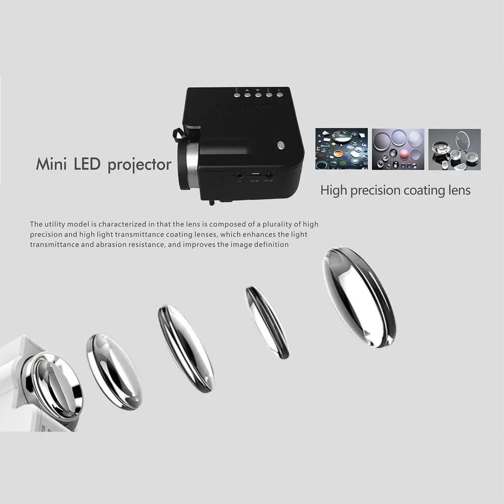 Горячая UC28B + домашний мини проектор миниатюрный Портативный 1080P HD Проекционный