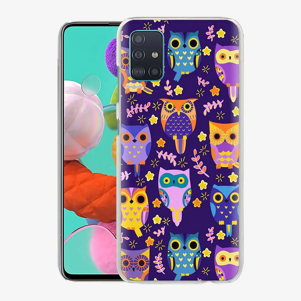 

Lovely Animal Owl Phone Case for Samsung Galaxy A10 A10e A10s A20 A20e A20s A30 A40 A50 A70 A01 A11 Hard PC Cover Coque Fundas