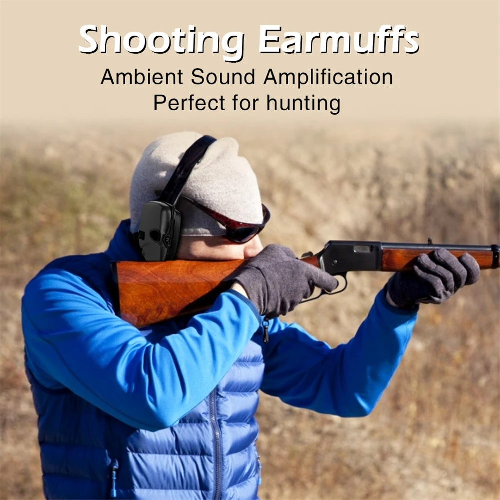 

Electronic Protector Shooting Earmuff Anti-Noise Earmuffs Headset Foldable Hearing Sport Outdoor Hunting Fold Ear Protective Hot