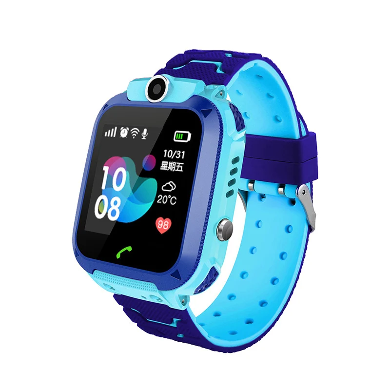 Blue Новинка, умные часы LBS, Детские Смарт-часы, детские часы для детей, SOS, поиск местоположения, локатор, трекер, анти-потеря, монитор+ коробка - Color: Blue