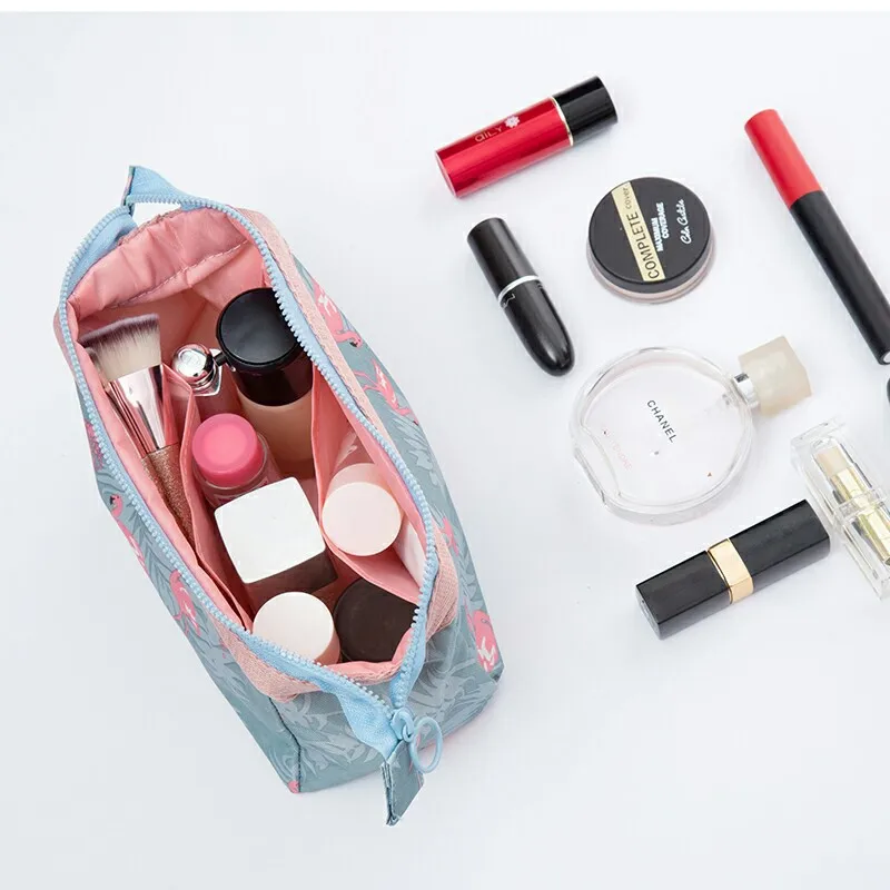 

Women Travel Animal Flamingo Make Up Bags Girl Cosmetic Bag Makeup Beauty Wash Organizer Toiletry pouch Storage Kit Bath Case