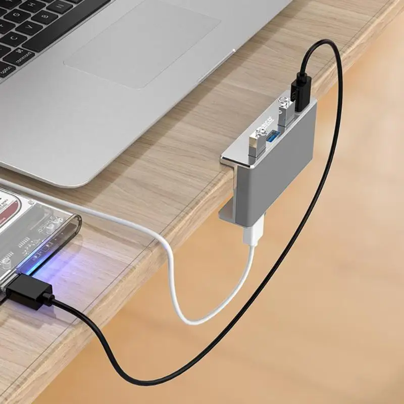 Алюминиевый 4-портовый USB-концентратор MH4PU 3 0 типа зажим для настольного ноутбука