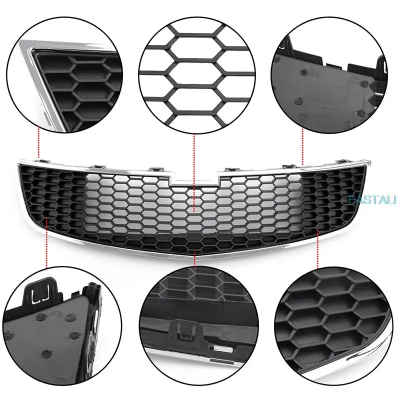 For Chevrolet Cruze 2009-2014 upper middle mesh fog lamp frame front bumper grille decoration modification replacement | Автомобили и
