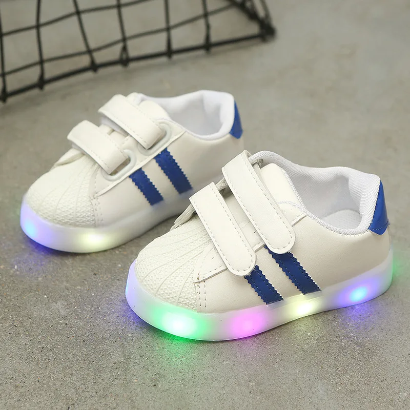 2019 светодиодный свет модная детская обувь светящаяся повседневная для мальчиков
