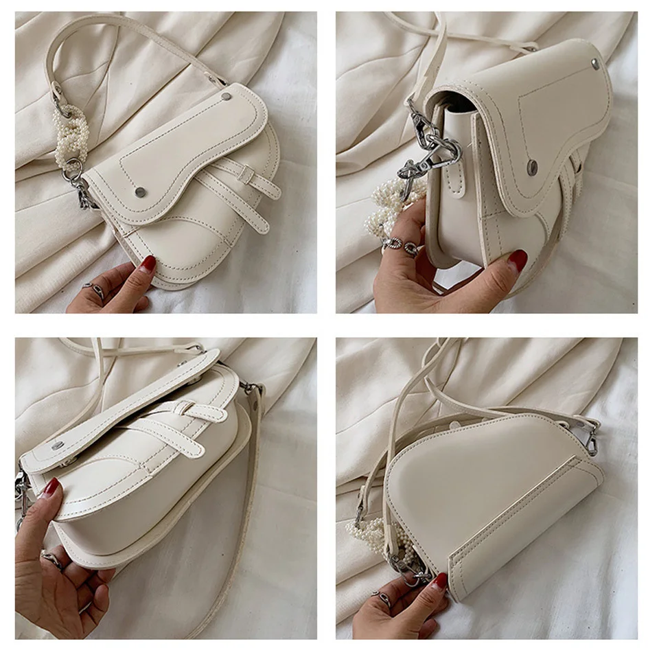 

Crossbody Bag Shoulder Bags PU Purses and Handbags for Women 2021 Leather Fashion Saddle Messenger Bags Female Small Flap Bag