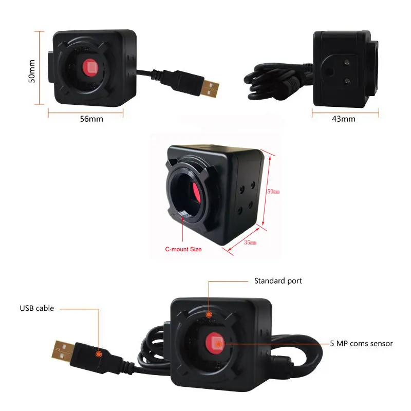 5MP CMOS USB микроскоп камера цифровой электронный окуляр Бесплатный драйвер высокоскоростной Биологический микроскоп HD промышленная камера