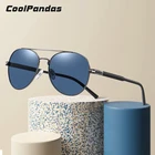 Солнцезащитные очки CoolPandas поляризационные для мужчин и женщин UV-400, винтажные авиаторы в металлической оправе, для рыбалки