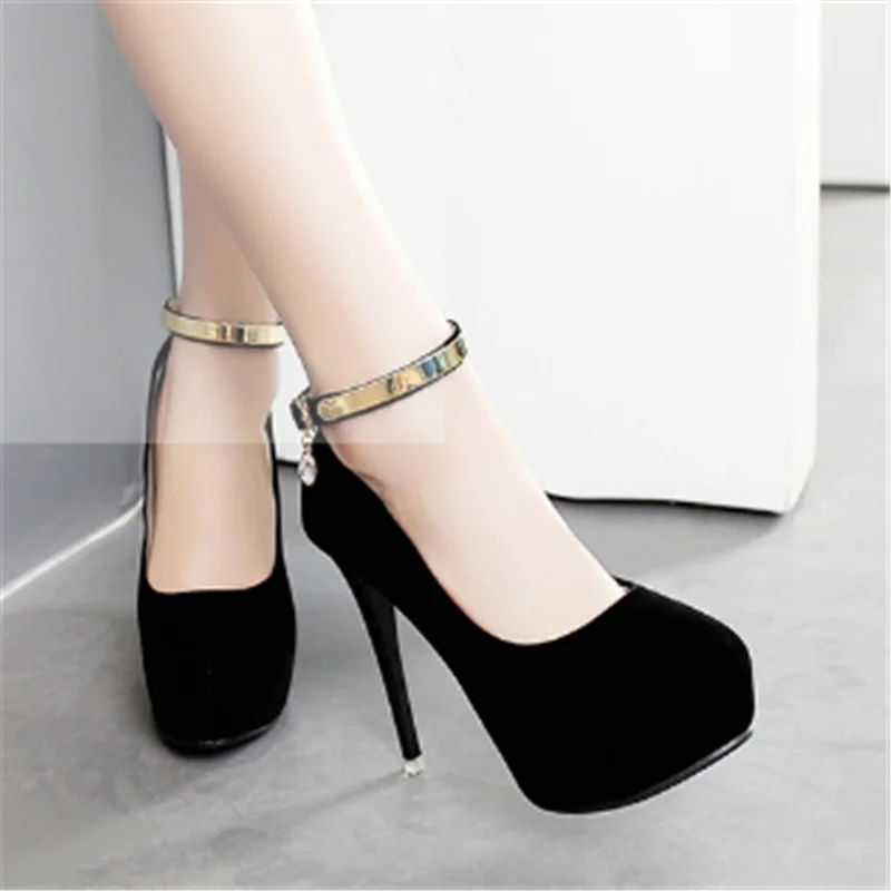 2020 New wild single shoes Woman 12CM high heel stiletto suede waterproof platform sexy women's simple fashion heels | Обувь