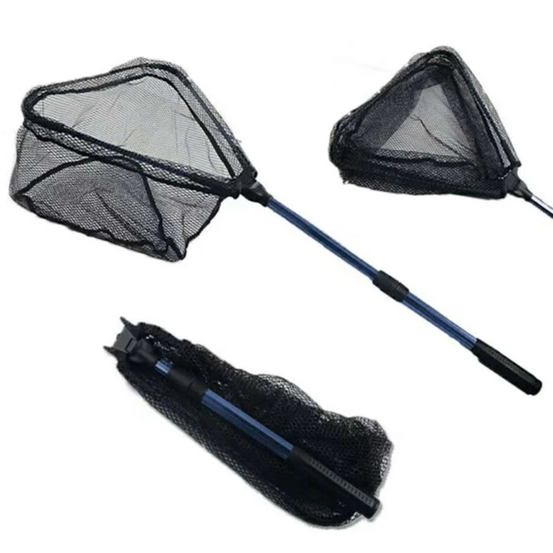 

Portablefoldable Collapsible Telescopic Pole Handle Fishing Net Aluminum Alloy Single Section Triangular Folding Dip Net