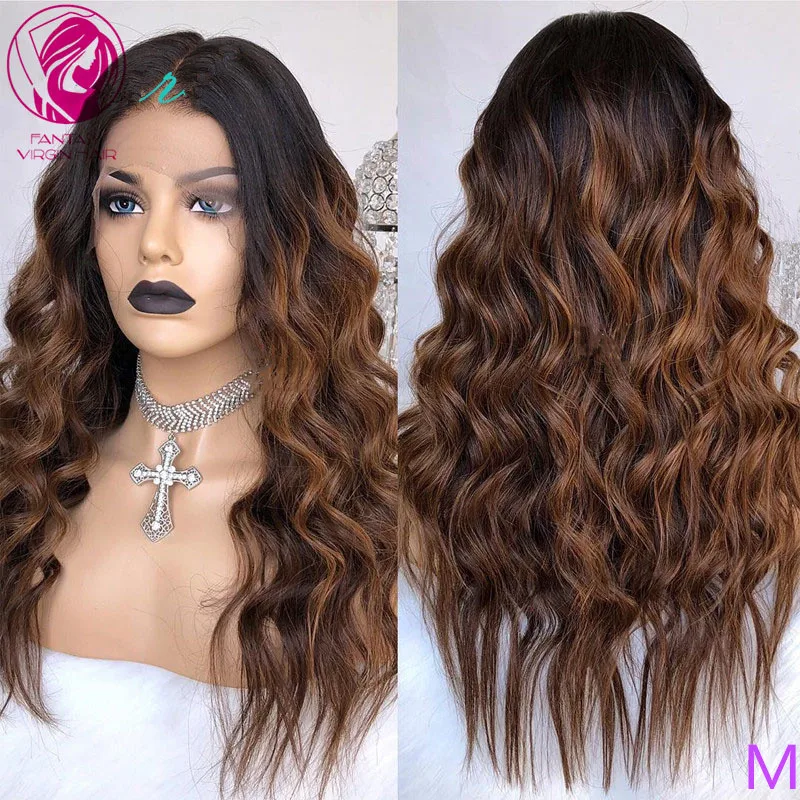 

Lace Front Wig Water WAve Human Hair Wigs 13x4/13x6 Ombre 1b/30/33 Highlights Brazilian Remy Hair for Black Women 150% 180%