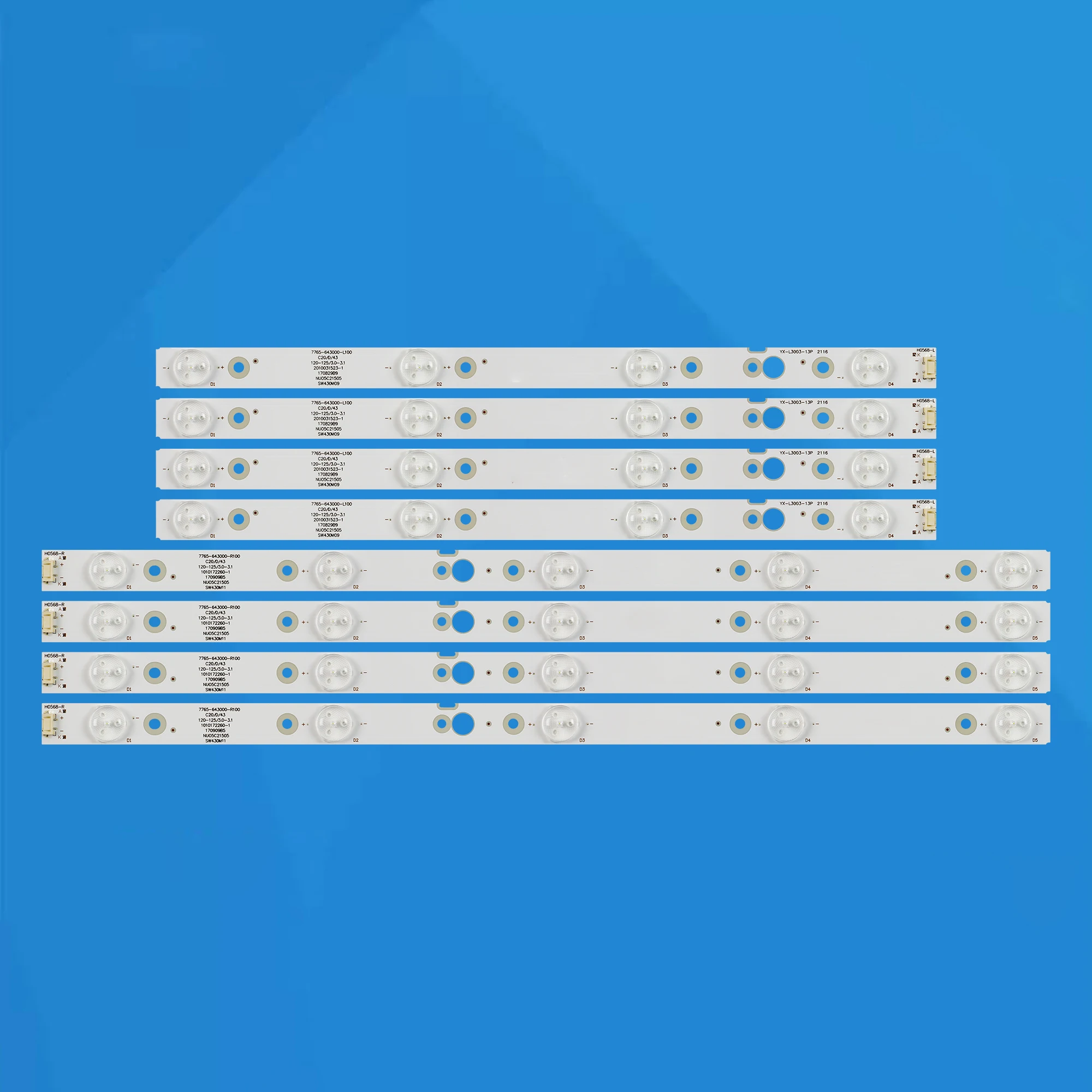 8 шт./лот Светодиодная лента для подсветки Φ 303SW430039 43D3503V2W5C1B42718M 43D3503V2W4C1B33118M - купить