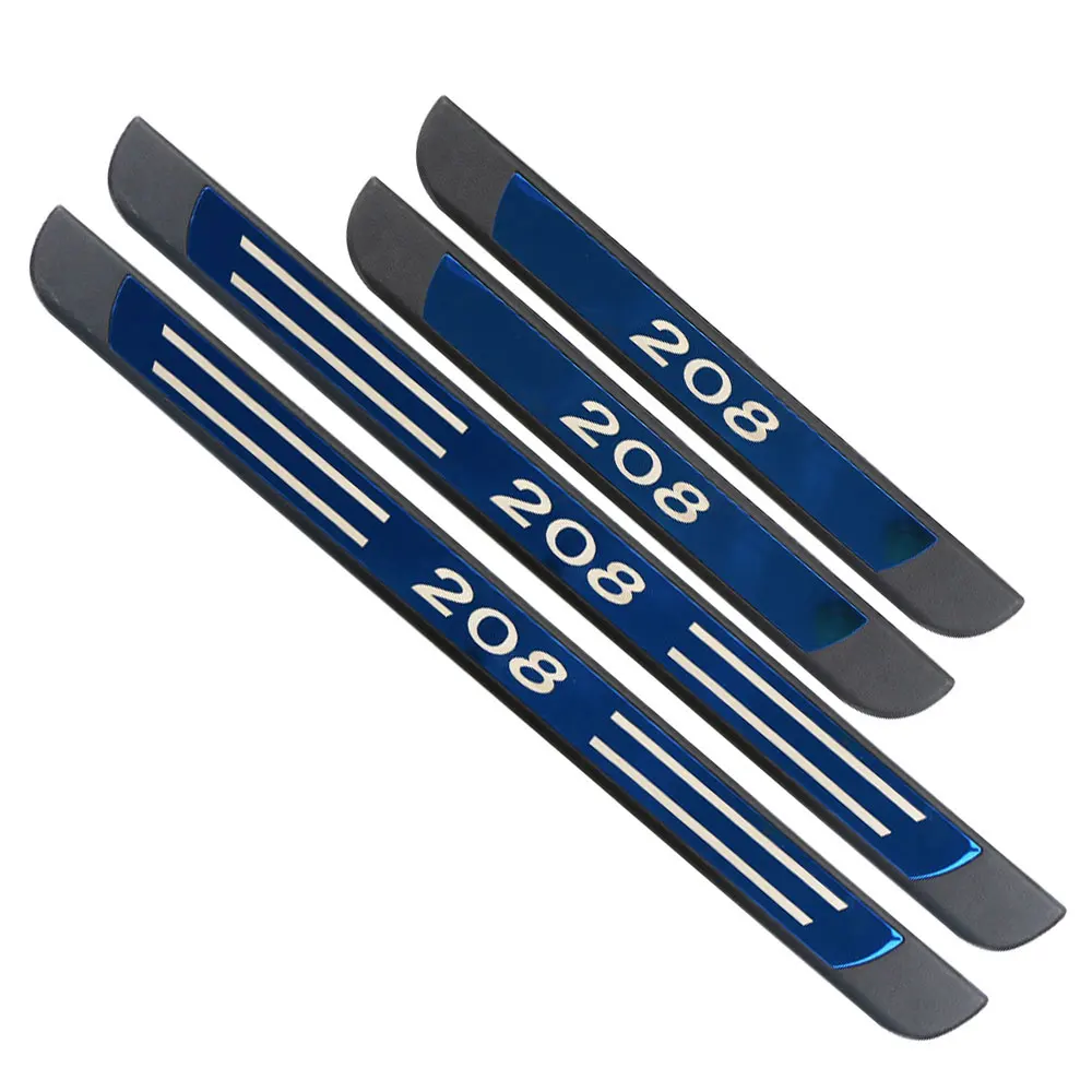 4 шт./комплект автомобильные накладки на пороги из нержавеющей стали для Peugeot 208 2012