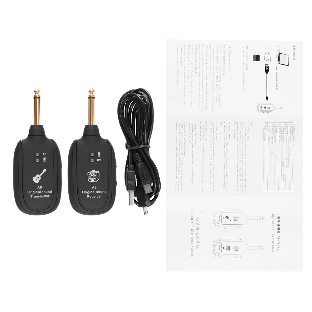 Портативная беспроводная гитарная система передатчик приемник электрическая