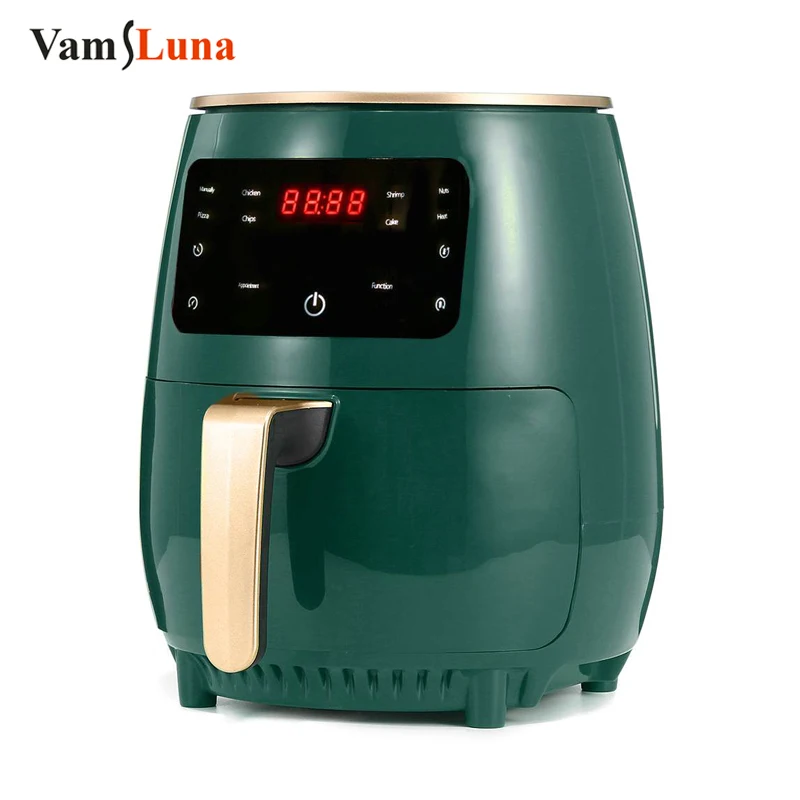 4.5L 1200W Air Fryer Oilless Health Fryer Cooker Temp/Time Control Smart Touch LCD Deep Airfryer with Detachable Basket