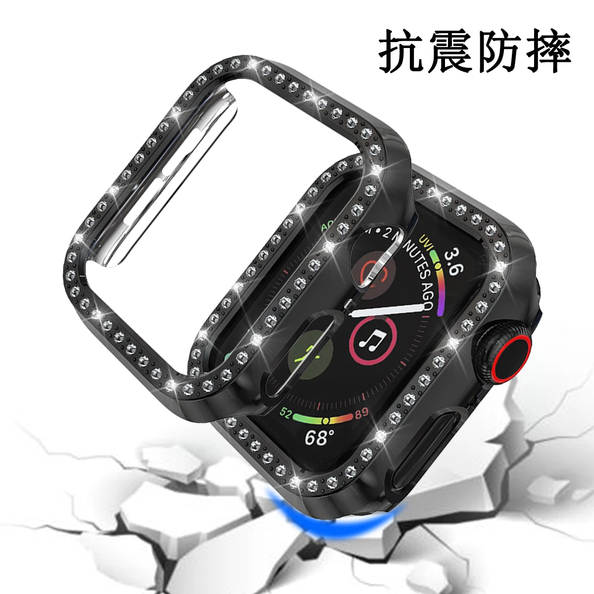 Блестящий чехол из поликарбоната для Apple Watch 4, 40 мм, 44 мм, защитная оболочка, бампер для iWatch 44, 40 мм, серия 5, чехлы для часов, крышка, рамка