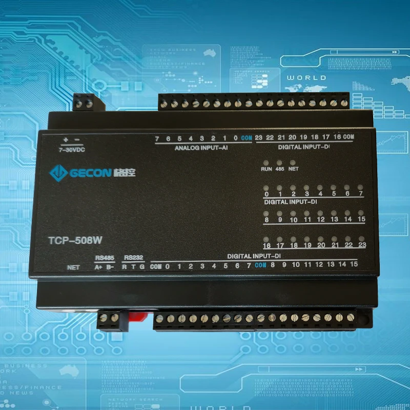 24DI цифровой вход 8AI аналогового сбора Ethernet IO модуль RS485 232 plc расширение |