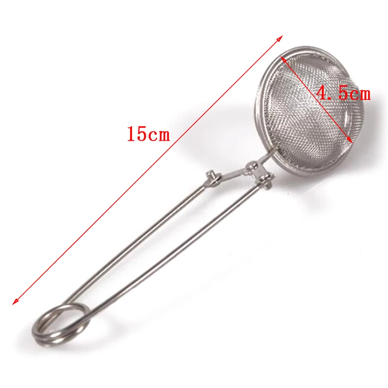 

15cm*4.5cm Stainless Steel Tea Strainer Convenient Handle Tea Mesh Ball Filter Stable Tea Strainer Strong Tea Infuser Sphere