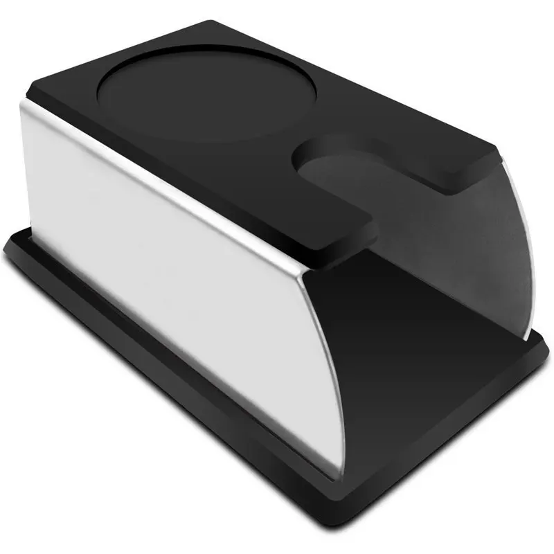 Realand Sturdy Stainless Steel Silicone Espresso Coffee Tamper Stand Barista Tool Tamping Holder Rack Shelf Coffee Machine Tool—