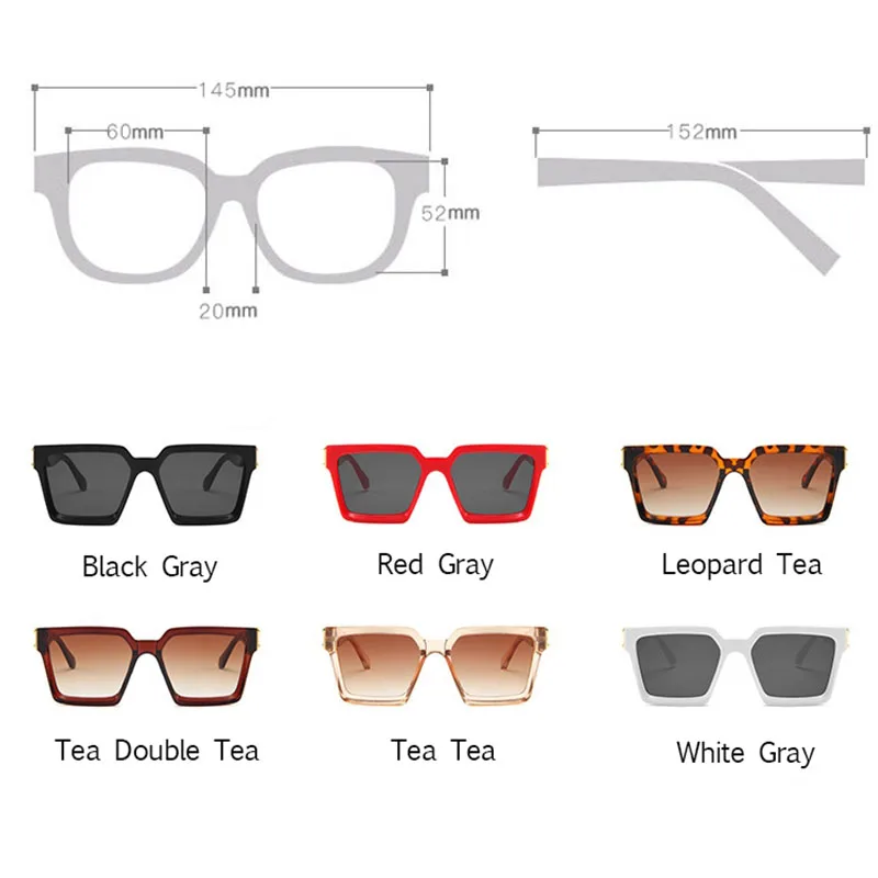 RBRARE Square Sunglasses Women Luxury Brand Retro Oversized Mirror Glasses High Quality Vintage Oculos | Аксессуары для одежды