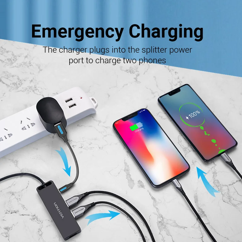 Vention usb-хаб адаптер USB 3 0 разветвитель портов высокоскоростной OTG для ноутбука