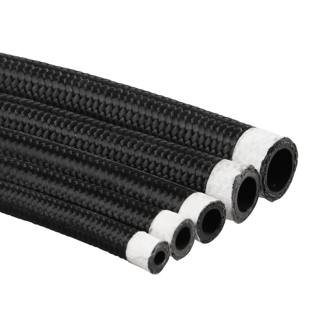 AN4 нейлоновый Плетеный Топливный шланг 1 м 500PSI резиновая рассчитанная на высокое