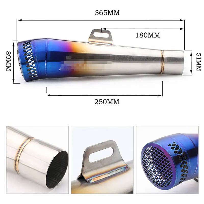 Мотоцикл выхлопной Akrapovic GP глушитель Escape Moto Echappement выхлопная труба модифицированная для FZ6 CBR250 ninja400/250 gsxr600 MT09 07