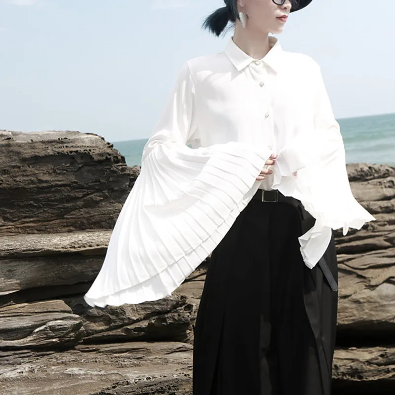 Новинка 2019 Осенние шифоновые свободные женские топы и блузки с отложным