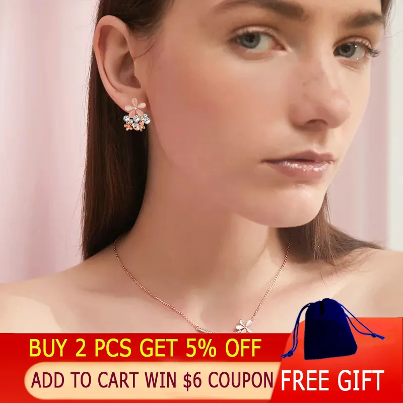 SINLEERY очаровательные женские розовые голубые опаловые серьги с цветами гвоздики