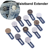 5pc adjustable jeans retractable button disassembly retractable jeans waist button metal extended buckle pant waistband expander