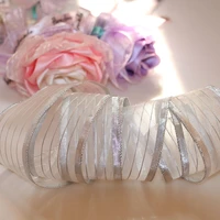 5yard 4cm silver wide edged eugene yarn ribbon wholesale gift packaging decorative ribbon