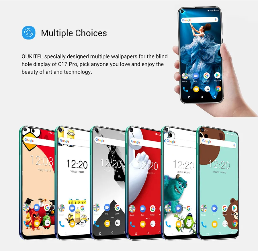 OUKITEL C17 Pro 6,35 ''Android 9,0 19:9 MT6763 4 Гб 64 Гб Смартфон Face ID Octa Core 3900 мАч Тройная камера 4G мобильный телефон