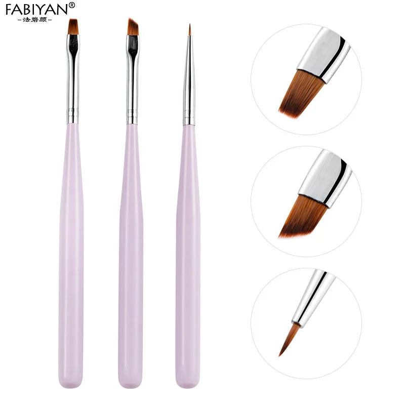 3 шт./компл. плоские косые линии точечные фиолетовые акриловые УФ-гель-лаки для