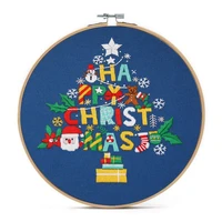christmas embroidery starter kit christmas embroidery gift diy embroidery set christmas decor home decor english manual