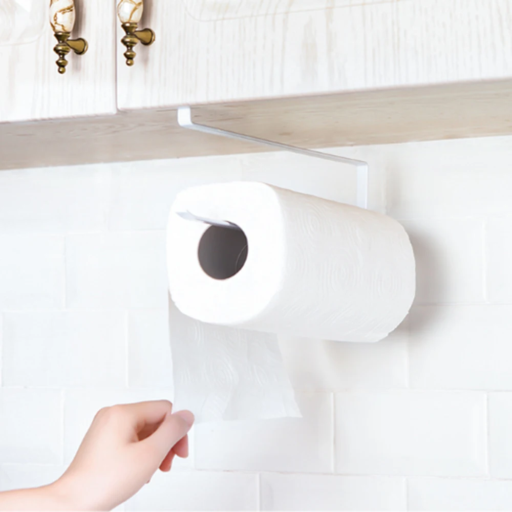 Multifunction Iron Towel Rack Storage Holder Hanging Roll Paper Organizer Tissue Bar Kitchen Tools | Строительство и ремонт