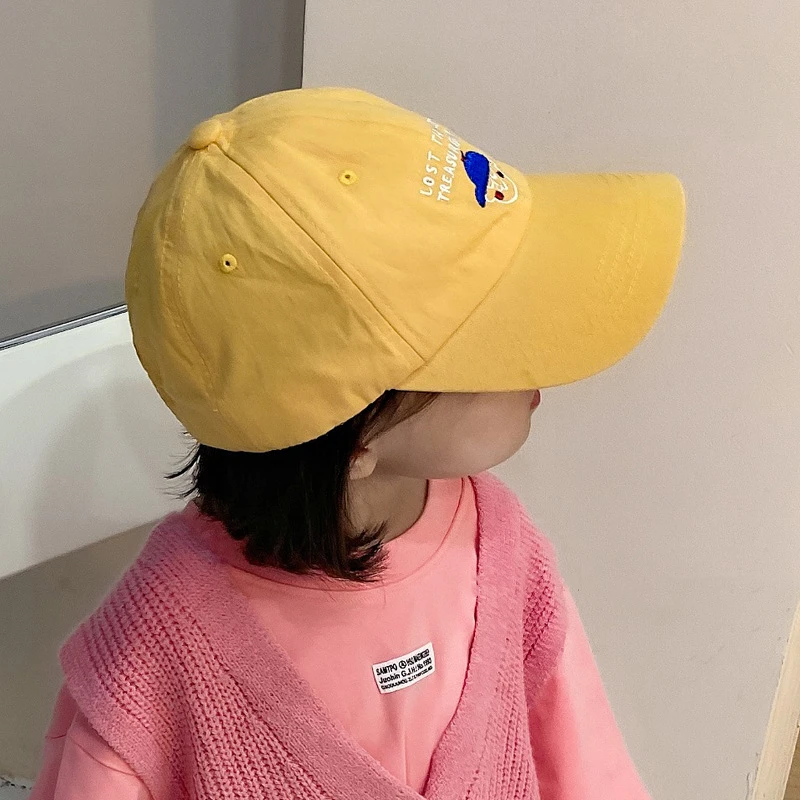 Бейсболка детская с вышивкой милый мультяшный Козырьки Шляпы для мальчиков и