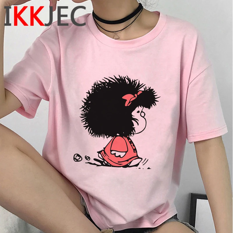 

Mafalda футболка одежда для женщин уличная одежда ulzzang белая футболка Летняя футболка винтажный Топ