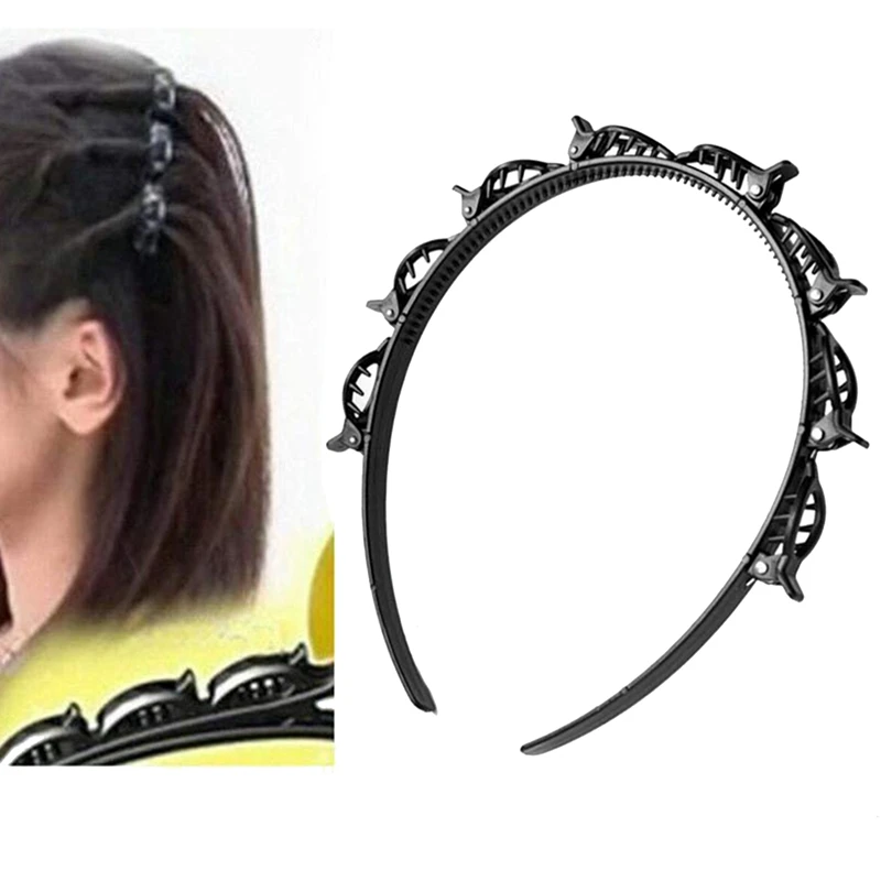 

Double Layer Twist Plait Headband Hair Tools Bangs Hairstyle Hairpin Multi-Layer Hollow Woven Headband