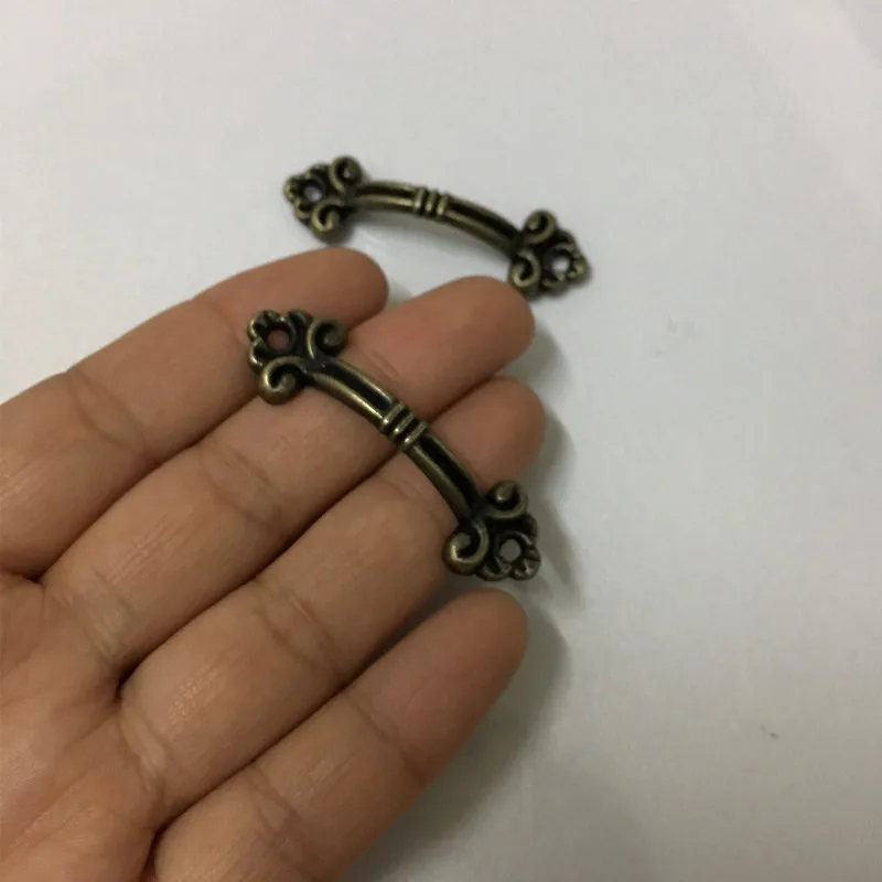 6 шт. антикварная ручка коробка ювелирных изделий ящика деревянная мини